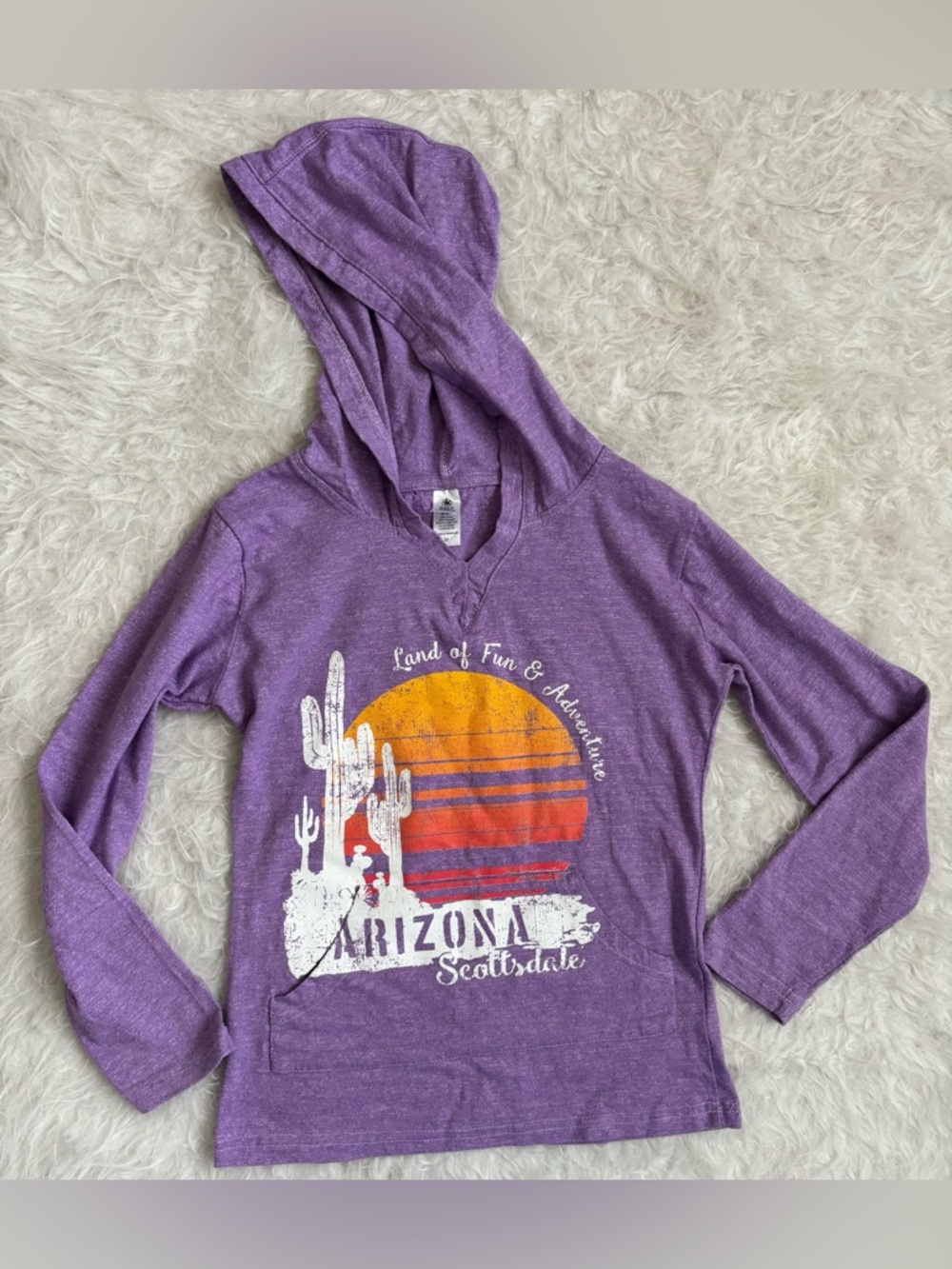 Salt Creek Kids Western Comfy Purple Arizona Scottsdale Hooded Sweatshirt